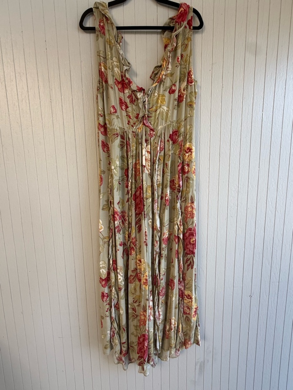 Vintage H&M Floral Print Ruffle Front Sundress - Picture 3 of 9